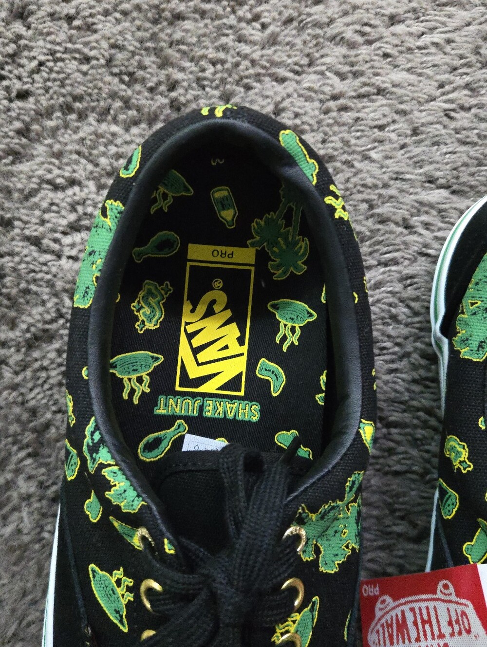 Vans Era Pro Shake Junt Pro Men Size 11.5 Black White Green 072026 - Picture 3 of 9